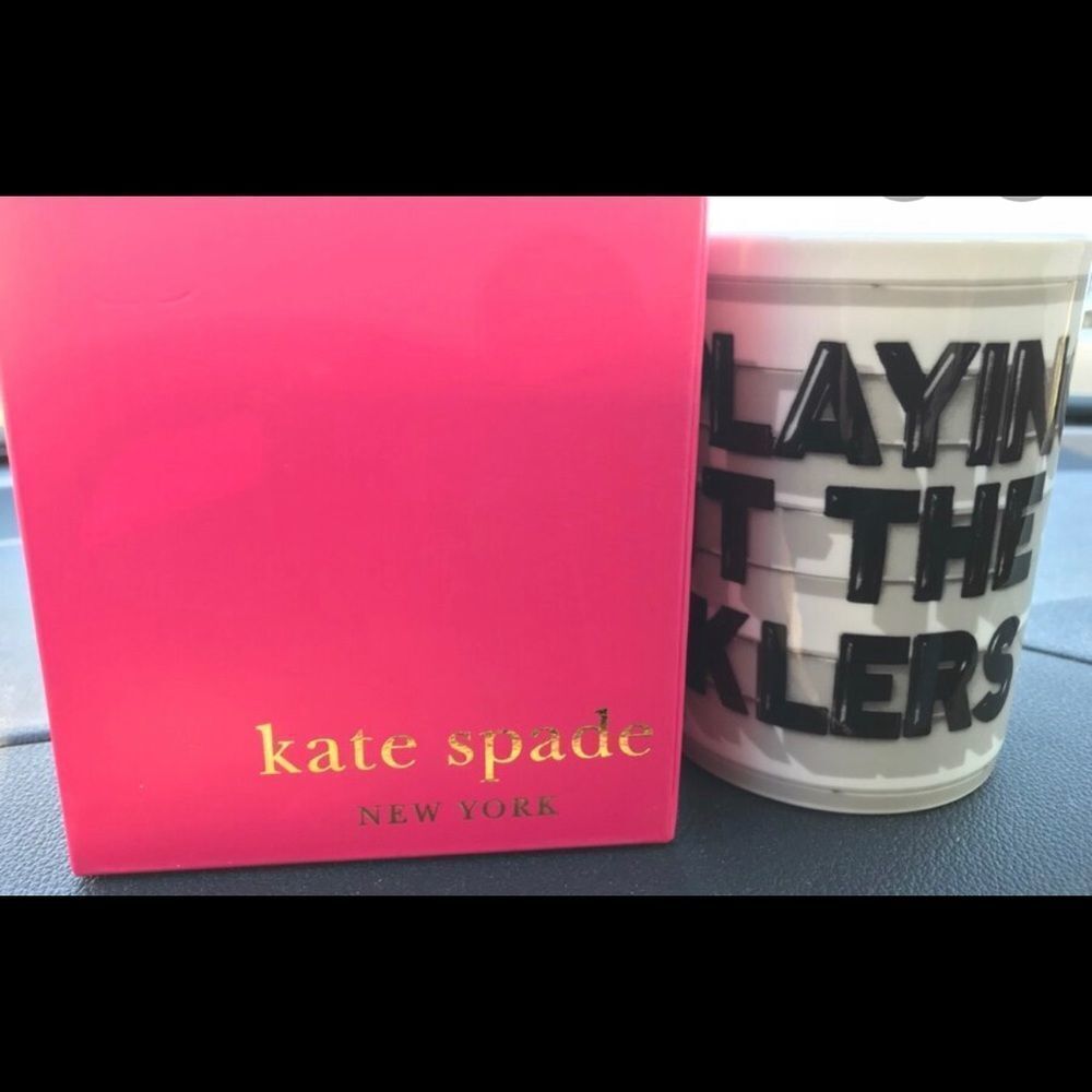 KATE SPADE Light the sparklers Mug NIB new in box collectors birthday new years